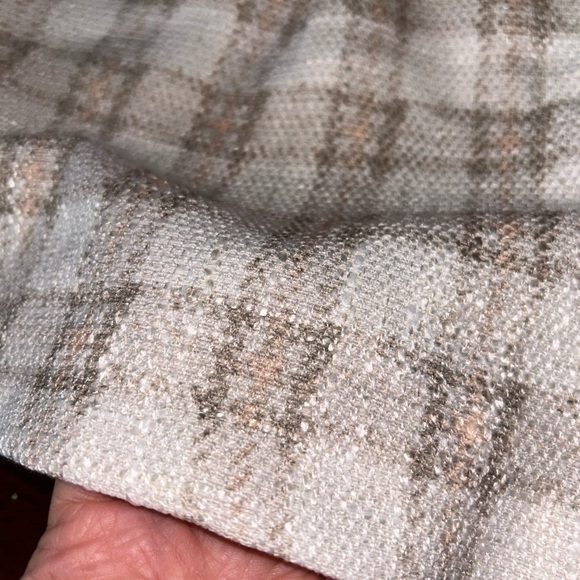 NWT Le Lis sz Large Taupe Plaid High Waisted Tweed Shorts w Fabric Belt - Picture 10 of 16